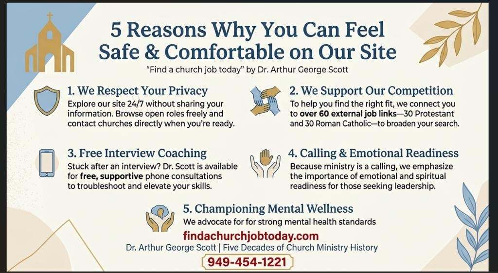 5 Reasons Why You Can Feel Safe and Comfortable on Our Site — findachurchjobtoday.com